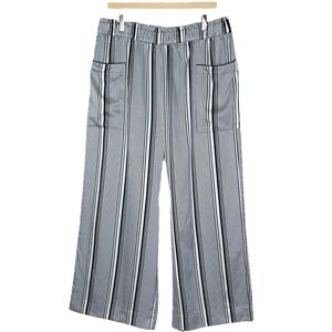 Victoria's Secret Silky Satin Wide Leg Lounge Pant XL Striped PJ Pajama Bottoms